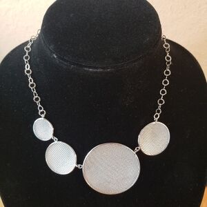 Pianegonda Sterling Silver Modern Mesh Circles Necklace Joy